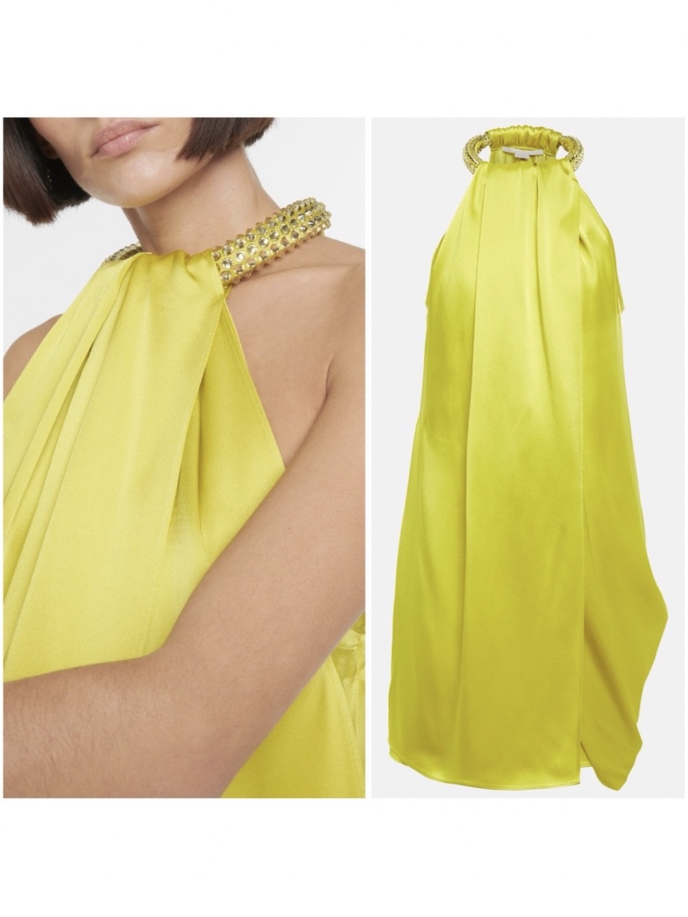 EUC Stella McCartney - Halterneck satin minidress $2,100 42 us 6